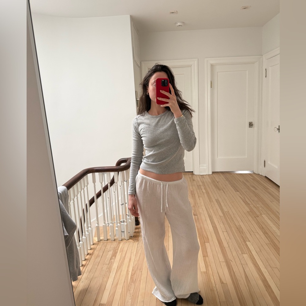Dynamite 100% cotton white pull on pant lightweight - Picture 3 of 10